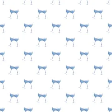 Champagne glasses toasting pattern for celebration background Stock Illustration