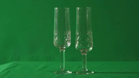Champagne green wine Stock Footage
