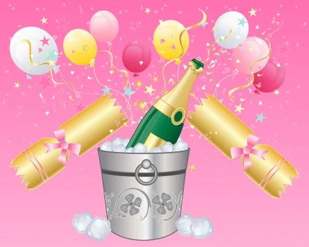 Champagne party Stock Illustration