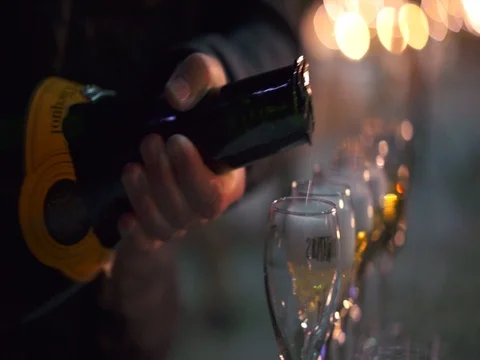 Champagne Poured 库存影片 75737794