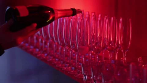 Champagne Pouring Stock Footage 318420647
