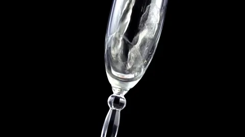 Champagne  pouring into glass in slow motion Video stock 75813791