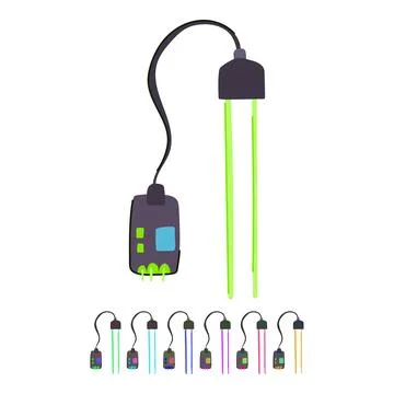 Champagne soil moisture sensor vector cartoon graphic Stock Illustration
