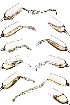 Champagne splash Stock Photos