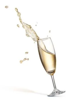 Champagne splash Stock Photos