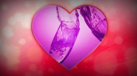 Champagne Valentine Video stock 33729855