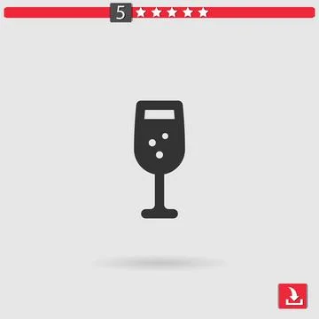 Champagne vector icon Stock Illustration