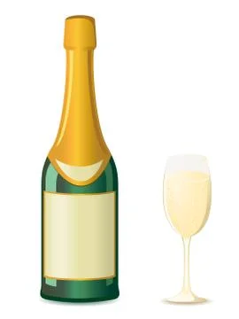 Champagne vector illustration Stock Illustration