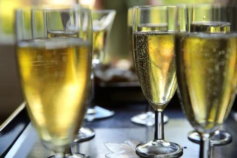 Champaigne Glasses Stock Photos