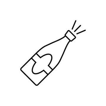 Champange icon element of christmas icon for mobile concept and web apps. Thi Stock Illustration