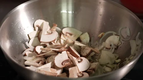 Champignons with black pepper Stock Footage 221851451