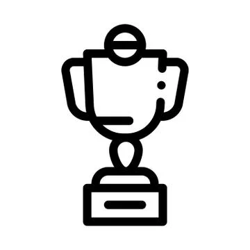 Champion Cup Icon Vector Outline Illustration Stock Illustration
