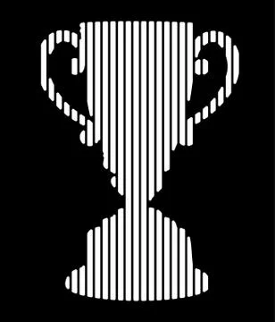 Champion Cup Vector Strokes line art Stock Illustration
