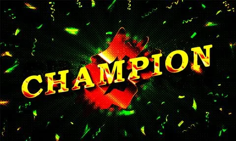 Champion editable text effect Illustrazione stock