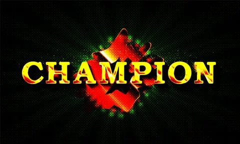 Champion editable text effect Illustrazione stock