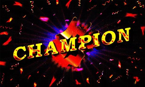 Champion editable text effect Illustrazione stock
