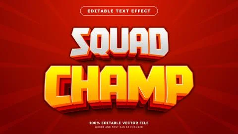 Champion editable text effect template with abstract style use for business.. Stock Illustration