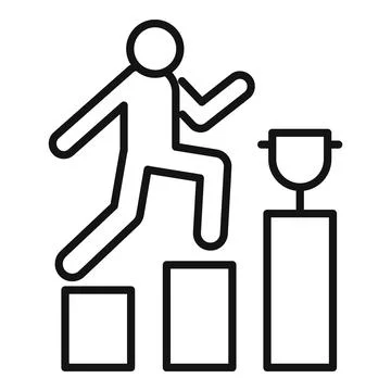 Champion effort icon outline vector. Business work 스톡 일러스트