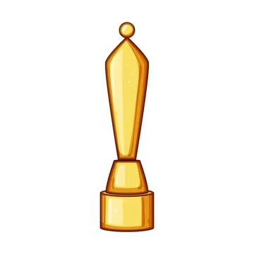 Champion gold trophy cartoon vector illustration Stock Illustration