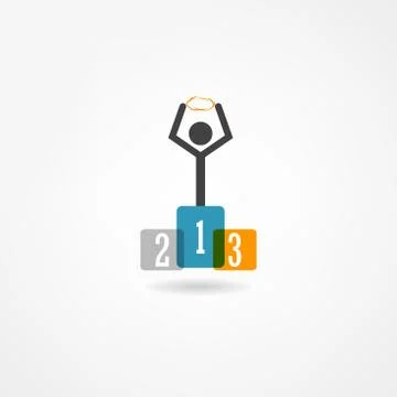Champion icon Illustrazione stock