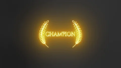 Champion Laurel Neon Sign Stock Video Pond5