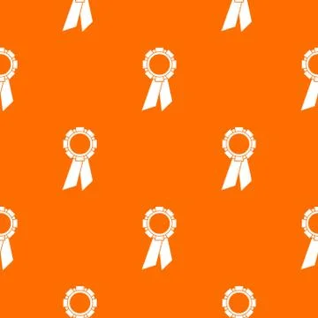 Champion medal pattern seamless Stock Illustration