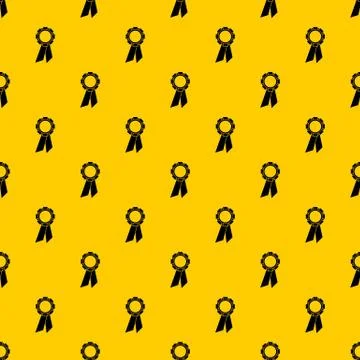 Champion medal pattern vector Stock Illustration