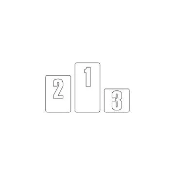 Champion podium. flat vector icon Stock Illustration