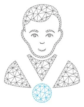 Champion Polygonal Frame Vector Mesh Illustration Illustrazione stock