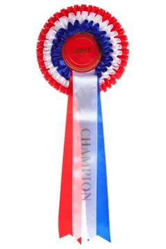 Champion rosette isolated Stock Photos
