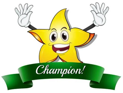 A champion star Illustrazione stock
