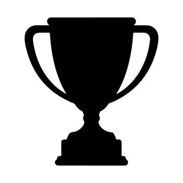 Champion Trophy Silhouette icon vector on white background イラスト素材
