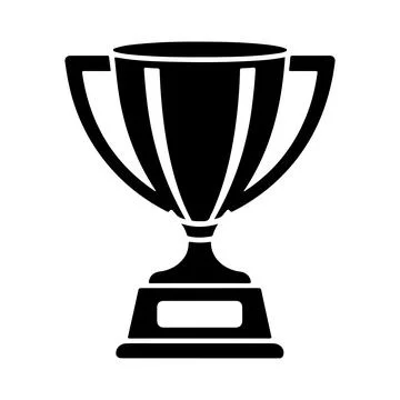 Champion Trophy Silhouette icon vector on white background Stock-Illustration