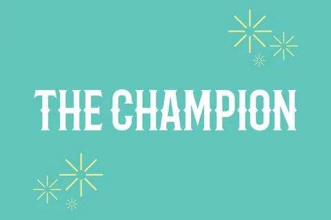 The Champion typography text vector design Illustrazione stock