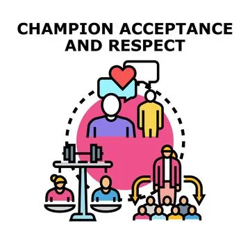 Championing acceptance, respect, and equality concept Stock Illustration