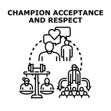 Championing acceptance, respect, and equality concept Stock Illustration