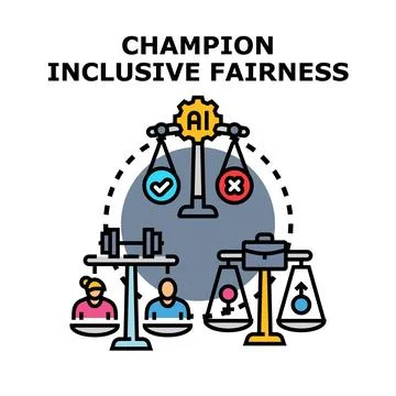 Championing inclusive fairness with artificial intelligence algorithms イラスト素材