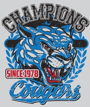 Champions cougars Stock Illustration