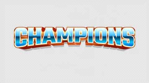Champions of the league loop on alpha channel transparent background Stock Footage 344688776