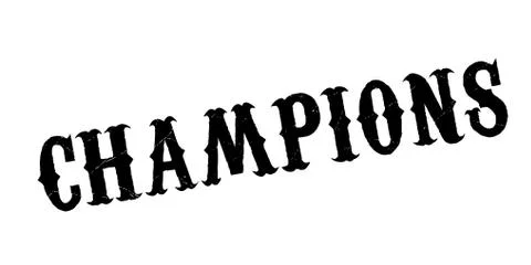 Champions rubber stamp Stock Illustration