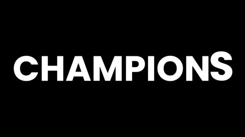 CHAMPIONS - TEXT DISPLAY ANIMATION 스톡 동영상 277623808