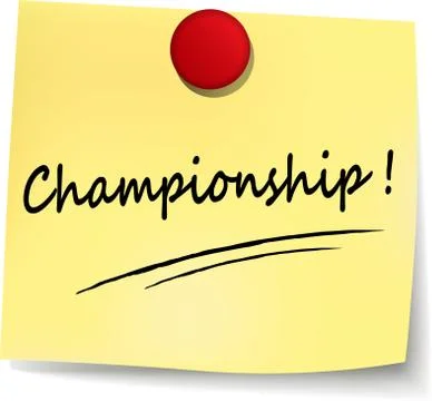 Championship note Stock Illustration