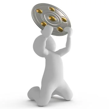 The championship trophy Stock Illustration