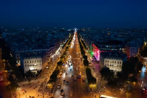 Champs Elysees from above Fotos Stock