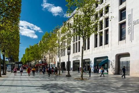 The Champs-Elysees in Paris Stock Photos