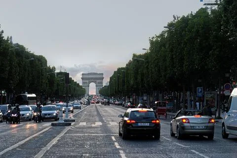 On the Champs Elysees. Stock Photos