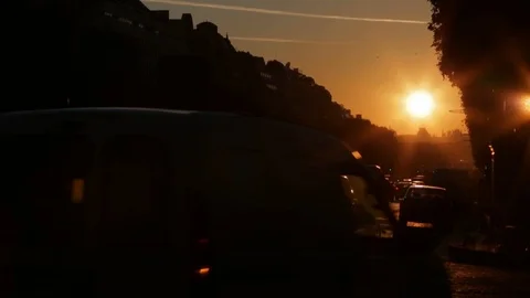 Champs Elysees at Sunrise Video stock 101655736