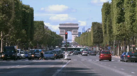 Champs Elysees timelapse 2 Video stock 853528