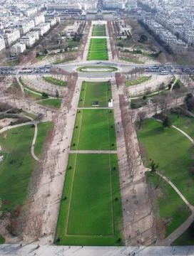 The champs of mars, view from eiffel tower Stock-Fotos