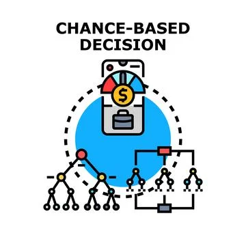 Chance based decision making business strategy Stock Illustration
